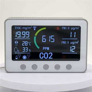 Controlador inteligente de monitor de calidad del aire digital IoT CO2 TVOC PM1.0 Contador de partículas Temperatura Humedad IAQ NDIR Uso industrial - Product Image 2