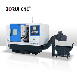 BORUI BR-200L alta precisão <span class=keywords><strong>Linear</strong></span> Guia Trilho CNC Slant Bed Lathe Máquina Slant Bed Torno CNC para Metal