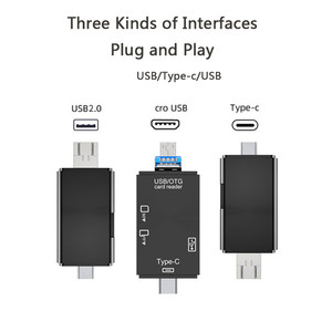 批发3合1 USB2.0 Type-C内存sd卡读卡器适配器OTG读卡器高速USB2.0 SD/TF/MS/MMC手机 - Product Image 5