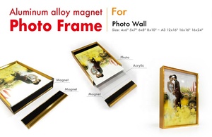 Bán Chạy Khung Ảnh Từ Tính Bằng Hợp Kim Nhôm Toàn Cảnh 4*6/5*7/6*8/8*10/A4/11*14 Nghệ Thuật Treo Tường Để Chụp Ảnh Treo Tường - Product Image 4