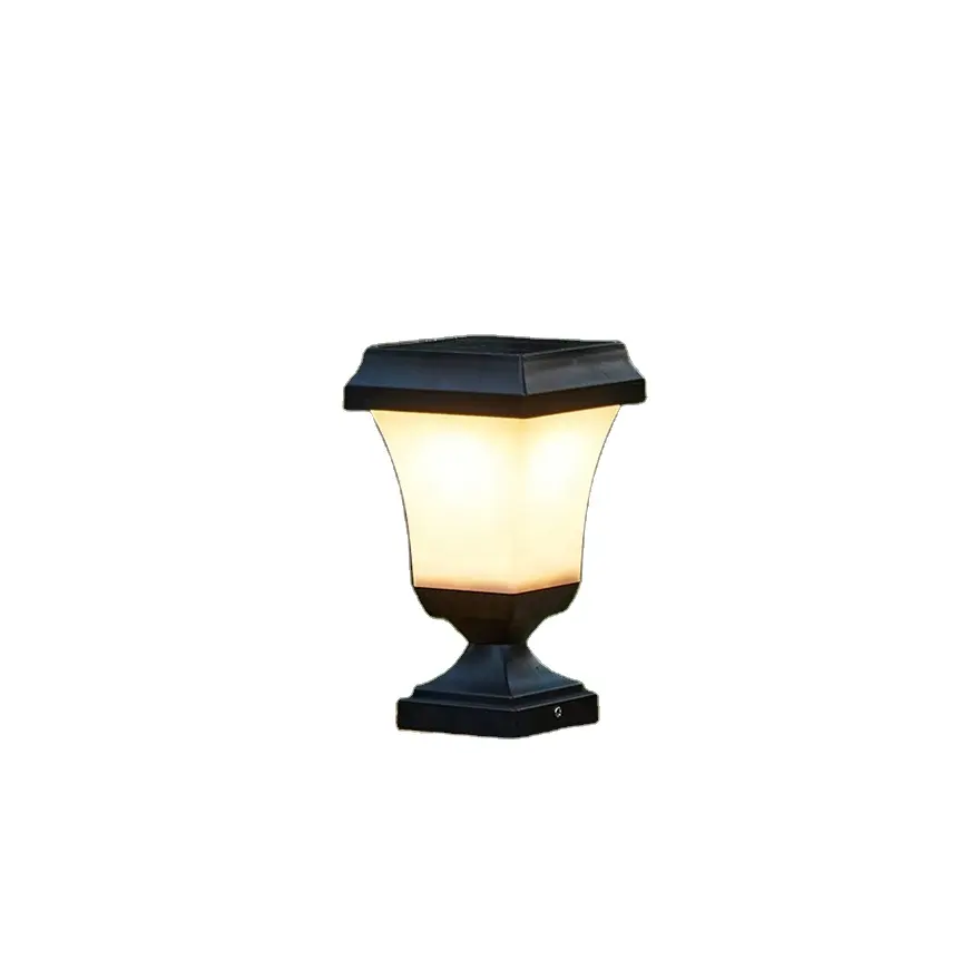 Nouveau extérieur étanche jardin clôture pilier lumière décoration Villa maison solaire LED poteau de porte garde-corps colonne lampe frontale