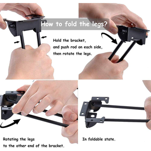 Welltop New arrivals đồ nội thất phụ kiện kim loại bảng chân đen gấp bảng chân gấp kẹp tóc chân cho cà phê bàn ghế - Product Image 4