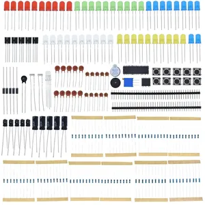 Grundlegendes Starter-Kit für die Elektronik Neue Komponenten für Arduino MEGA2560 Raspberry Pi mit LED-Summer-Kondensatorwiderstand-ICs