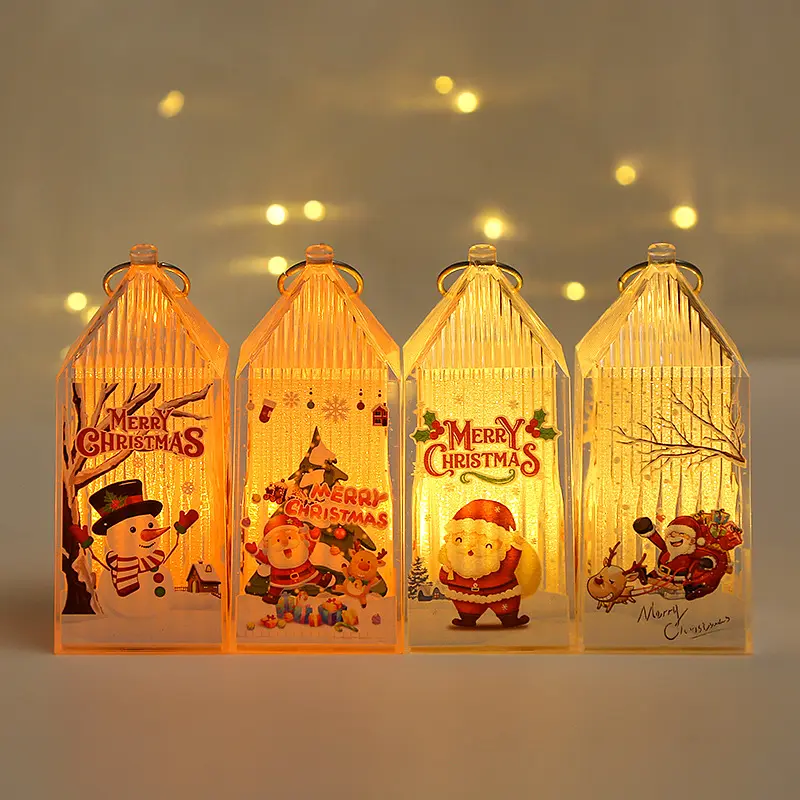 Vendita superiore lanterne di natale luci decorative a LED negozio negozio finestre ciondolo albero di natale oggetti di scena creativi forniture