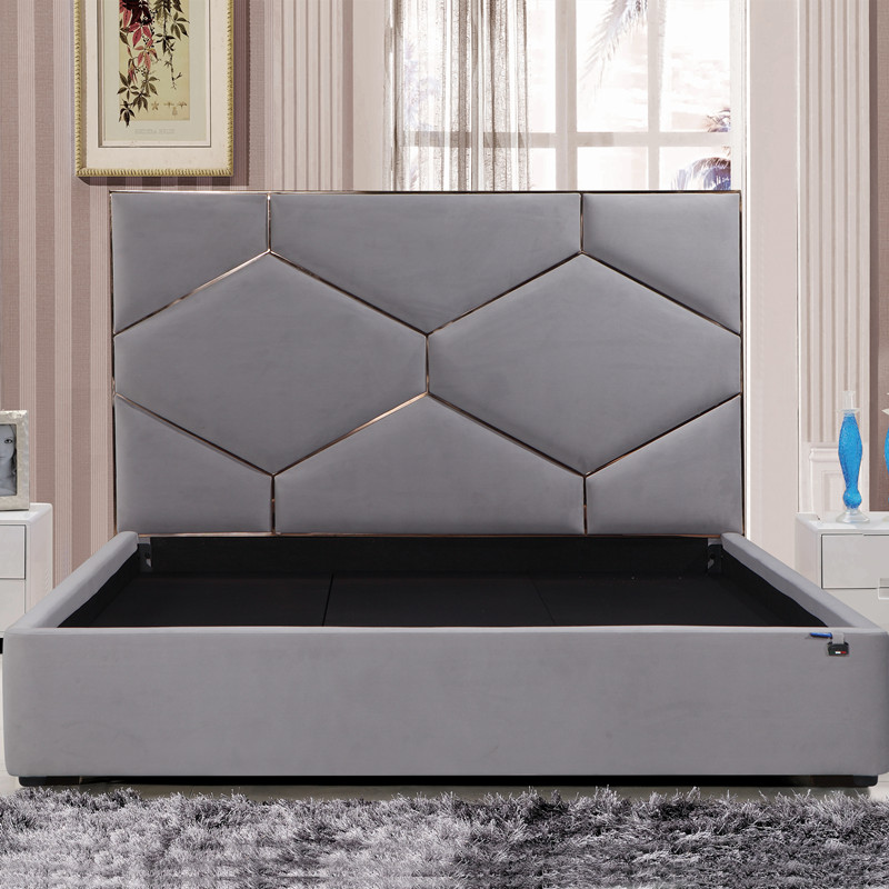 Modern design fabric DOUBLE /QUEEN/KING SOFT BED