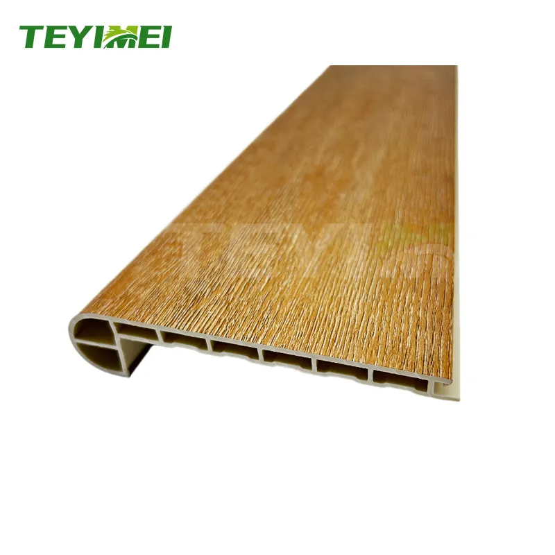 2024 New Arrival Anti-Slip PVC/WPC Stair Nosing Flush Stair Board Stair Tread and Nose