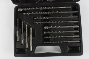17-Piece DIY Elétrica Broca Conjunto Shank Cruz Duplo Sulco Impacto Martelo Parede Concreto Caixa De Plástico Poder Martelos Rotativos