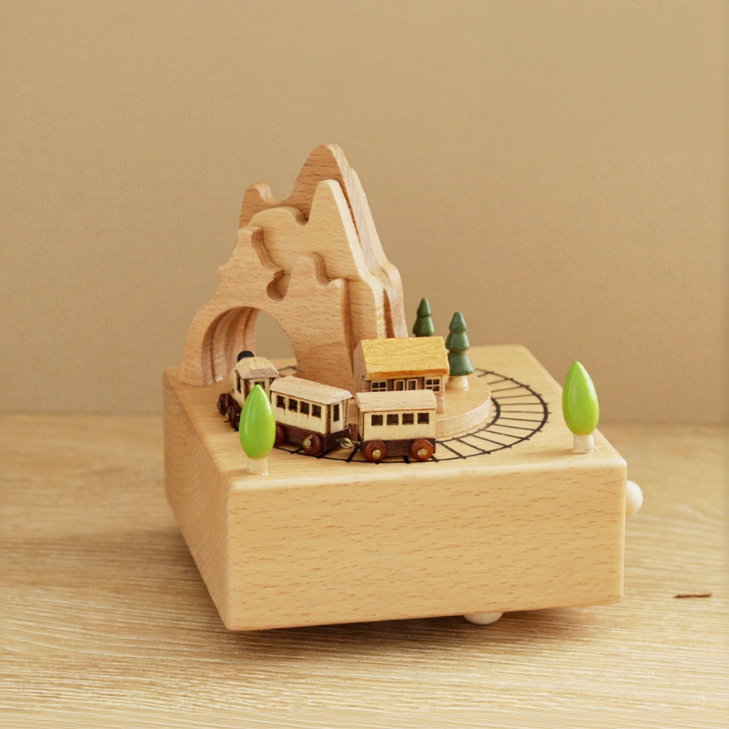 Train passing through the tunnel