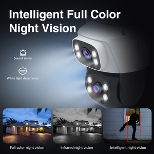 Factory Wholesale Smart Wifi Dual Lens Network <strong>Camera</strong> Waterproof Two Way Audio Full Color <strong>IR</strong> Night Vision Auto Tracking Monitor - Product Image 4