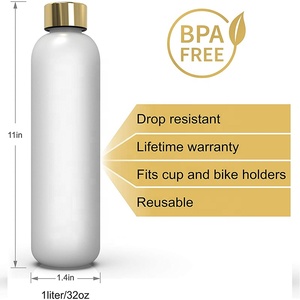 ขวดน้ำ BPA ใช้ซ้ำได้สร้างแรงบันดาลใจขนาด32ออนซ์1ลิตรพร้อมตัวบอกเวลาและตัวเตือนเครื่องดื่มสำหรับเครื่องดื่มที่มีโลโก้ลูกค้า - Product Image 2