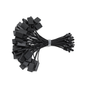 Factory Wholesale Garment Hang <strong>Tag</strong> Seal Customize Hangtag <strong>String</strong> <strong>Loop</strong> Square <strong>Plastic</strong> Hang Seal 9.5CM Polyester <strong>String</strong>