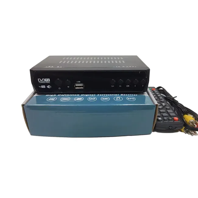 मिनी रिसीवर डिकोडर एफटा stb dvb t2 टीवी ट्यूनर बॉक्स h.265 DVB-T2 के लिए शीर्ष बॉक्स सेट करें