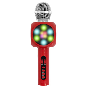 Musik singen spielen drahtlose Lautsprecher Led Light Mini Singing Karaoke Mikrofon