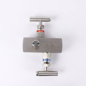 316 in acciaio inox a 2 vie di potenza manuale blocco collettore Gas con valvola di spurgo valvole a spillo tipo valvola 6000psi Huajia - Product Image 1