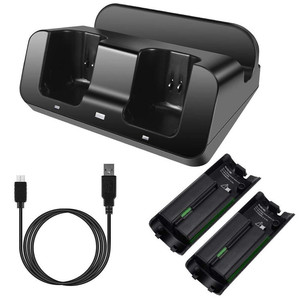3 in 1 New Charging Station Adapter with 2 Rechargeable Batteries for Nintendo <strong>Wii</strong> Remote for <strong>WII</strong> U Gamepad Console - Product Image 1