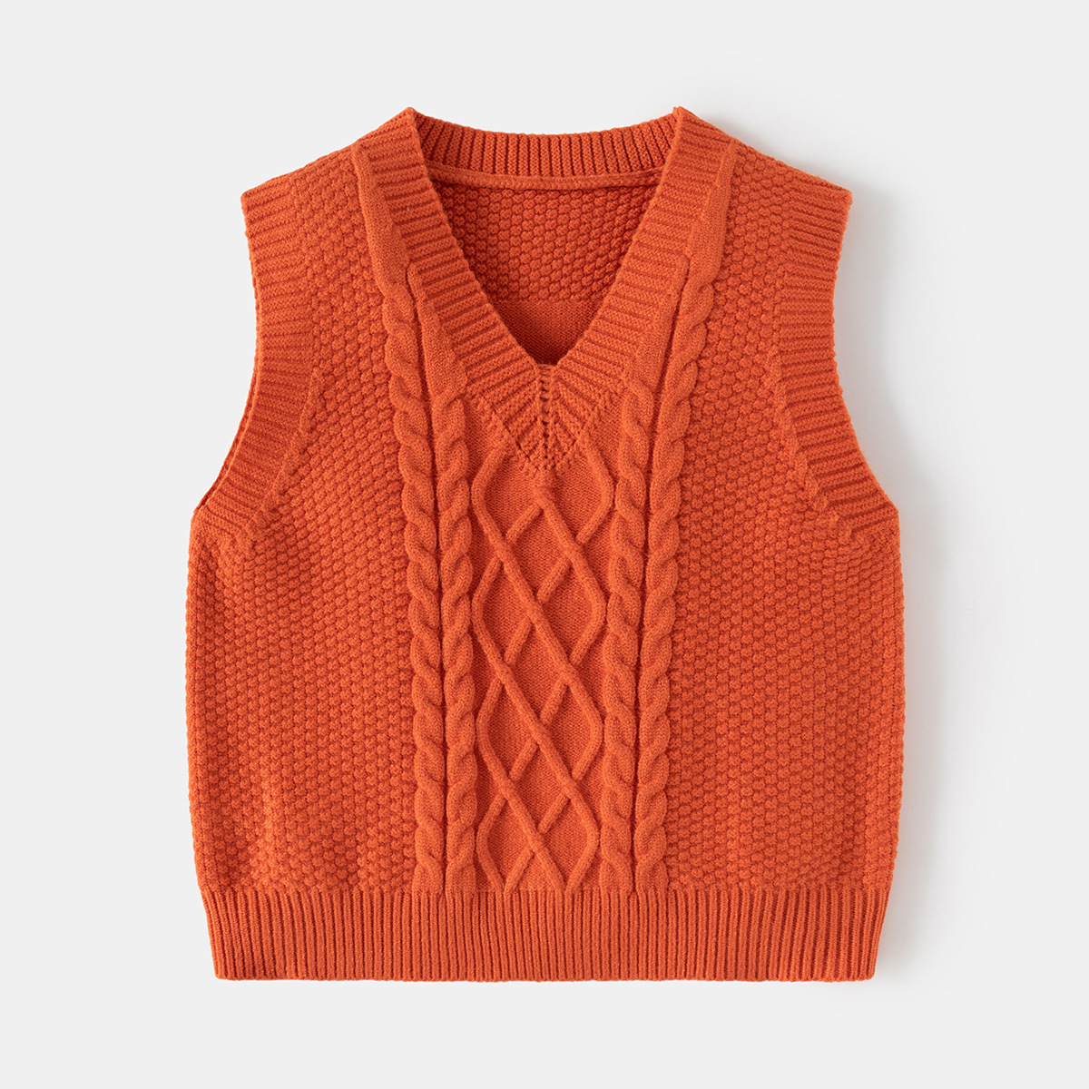 Orange buttoned vest