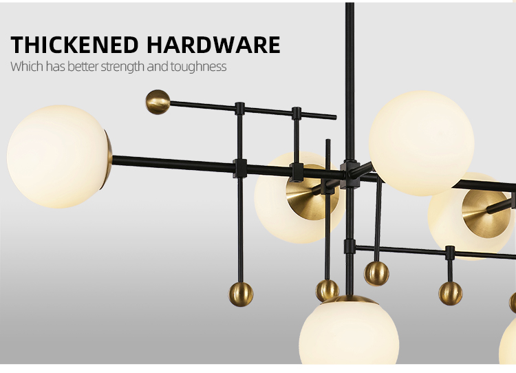 Zun Design contemporary milky white round ball led ceiling chandeliers luxury pendant light fixtures for restaurant