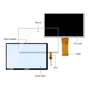 YUNLEA 800x480 1024 x600dots RGB LVDS-Schnitts telle 7-Zoll-TFT-LCD-Touchscreen zeigt Modul mit CTP an