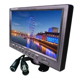 DC12Vブラックプラスチックシェル産業用ミニモニター9インチBNCコネクタCCTVカーLCDモニターデスクトップとヘッドレスト付きの全画像 - Product Image 1