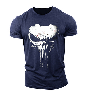<strong>Punisher</strong> Skull Graphic t Shirts for Muscles Men T-shirt Sportswear Outdoor Light, Thin and Breathable Elasticity T-Shirts - Product Image 1