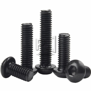 5- ISO7380 M2 M2.5 M3 M4 M5 M6 M8 Round Black 10.9グレードHex Socket Button Head Allen Bolt Screw - Product Image 1