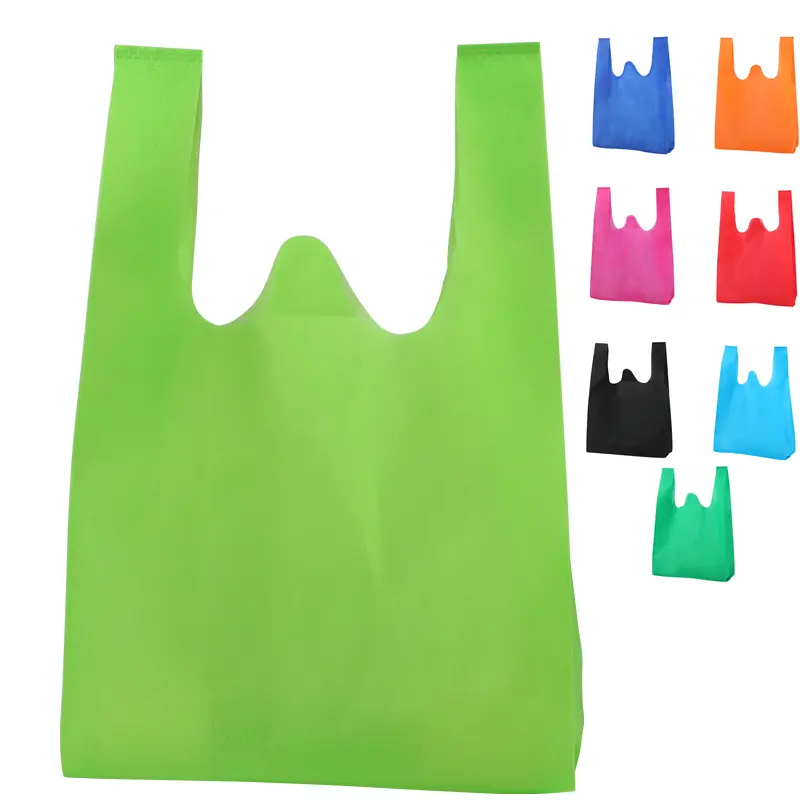 DICHOS環境保護不織布ベストバッグ分解性プリントスーパーマーケットショッピング使い捨てゴミ袋