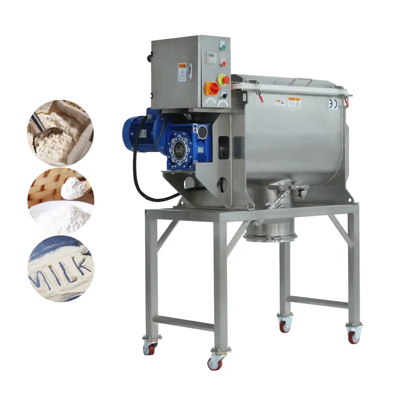 Machine industrielle de mélangeur de ruban de lait de sucre en acier inoxydable 316 de 100L-10000L