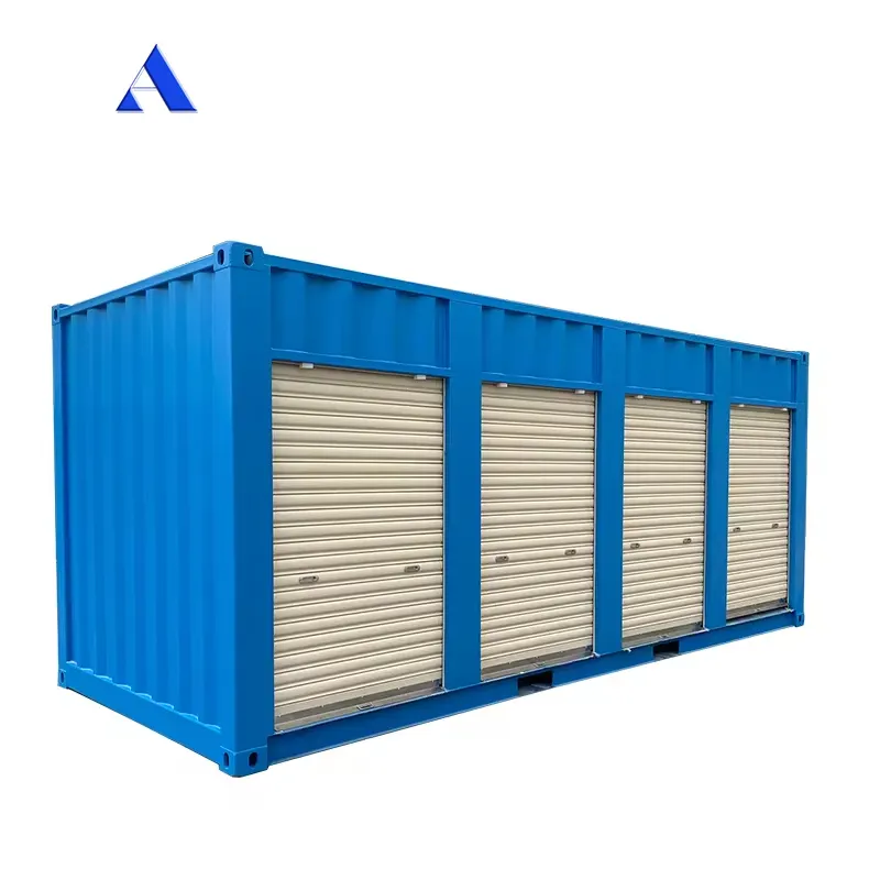 Movable and Shipping Shandong 20ft Multi Side Roller Shutter Door Storage Container Box