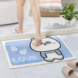 便宜的仿羊毛地毯动物卡通印花猫图案可爱羊绒仿羊绒小地毯入口门垫