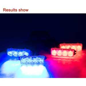 卡车12V 24V 4发光二极管频闪警示灯频闪格栅闪光灯条汽车信标灯黄色交通应急灯 - Product Image 2