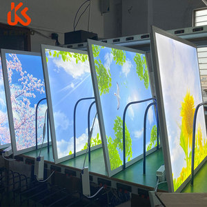 แผงไฟ60x60 2x4 6060 2x2 25W 36W พื้นผิวเพดานผนังสีฟ้าแผงไฟเพดาน - Product Image 2