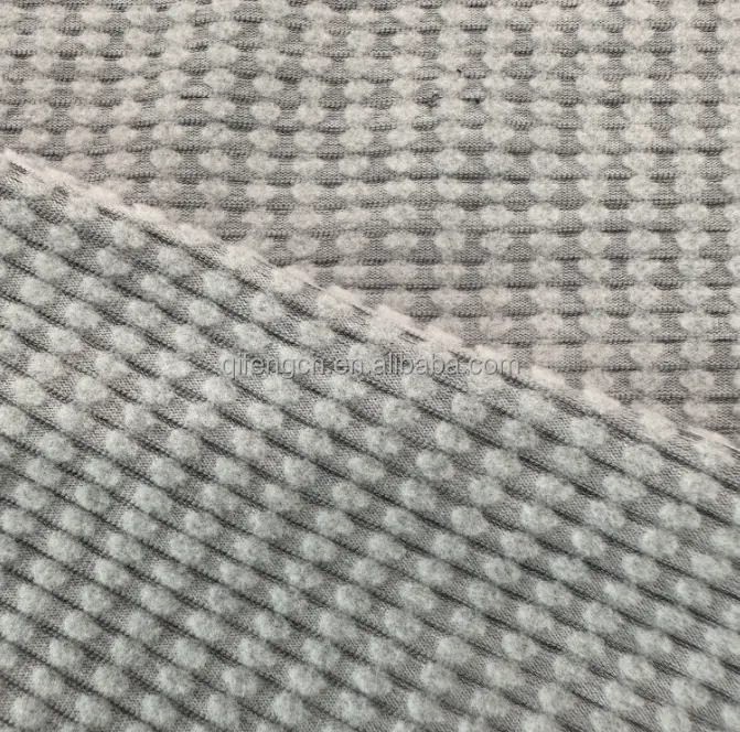 Custom Jacquard Weave Fabric 100 Polyester Knitted Flannel Fleece Fabric For Bedding Set And Chair Covers
