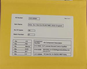 2019 Server SQL Standard Std Lifetime Online attivazione DVD pacchetto completo 5/15/30 CAL 16core 24core - Product Image 4