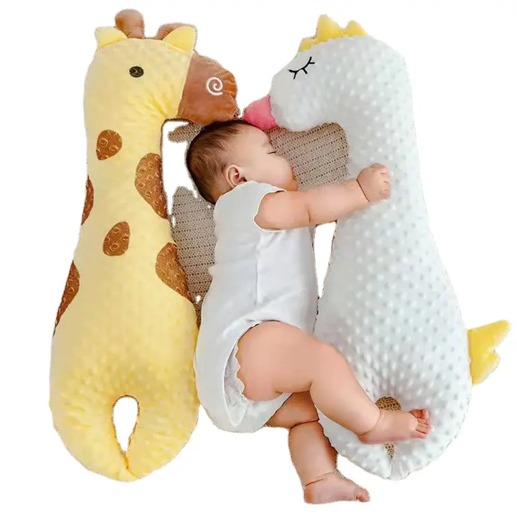 Peluche bébé oreiller plus long pour nouveau-né cygne girafe bébé ventre temps oreiller pépinière décoration bébé côté dormeur oreiller