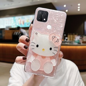 Oppo r11s için serin hello kitty kedi makyaj aynası IMD kabuk desen R9 telefon kılıfı 2-in-1 r11 artı oppo a15 için kt durumda toptan - Product Image 3