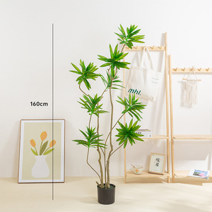 人工グリーンDracaena Reflexaツリー植物室内装飾苗床プラスチックツリー装飾 - Product Image 6