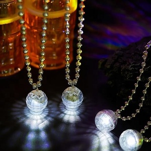 Random LED Disco Ball Beads <strong>Necklace</strong> Gradient Flashing Light <strong>Necklace</strong> For Weddings Concerts Christmas Parties Decorations - Product Image 1