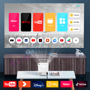 Fabrika fiyat T2mini projektör 1GB RAM 8GB ROM 4K Android 9.0 taşınabilir LCD projektör çift Wifi BT5.0 android projektör - Product Image 5
