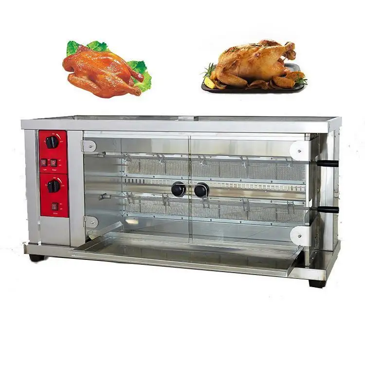 Profesyonel fabrika kızartma ördek makinesi endüstriyel tavuk kavurma makinesi ticari gaz ızgara tavuk et lokantası fırını tedarikçiler