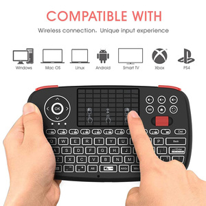 Nuevo Mini teclado inalámbrico I4 2,4G BT Touch retroiluminado English Air Fly Mouse Keyboard para Android TV Box PC - Product Image 2