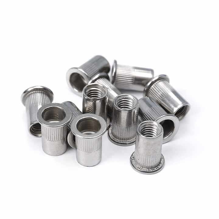 Paslanmaz çelik 1/4-20 perçin somun ve cıvata 3/4 "düğme kafa soket başlık vidası 1/4-20 düz yıkayıcılar Rivnut dişli Nutsert