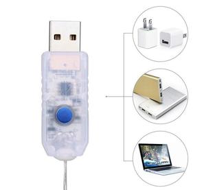 3m 20 <strong>LED</strong> DC 5V USB Plug in PVC Transparent White Clear Wire <strong>LED</strong> <strong>String</strong> <strong>Lights</strong> <strong>With</strong> Dimming <strong>Timer</strong> Remote Control - Product Image 3