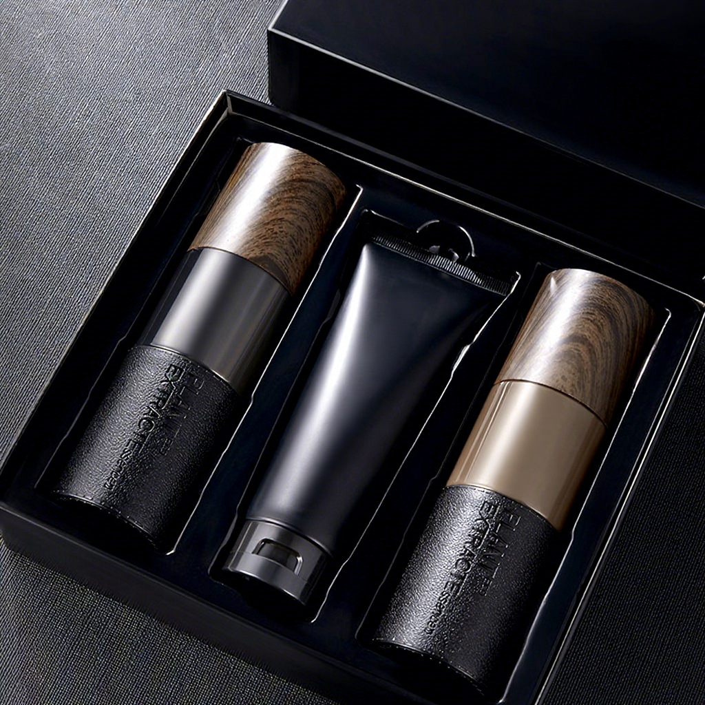 Coffret cadeau Jie fu quan pour homme, contrôle du sébum, à base de boue minérale.