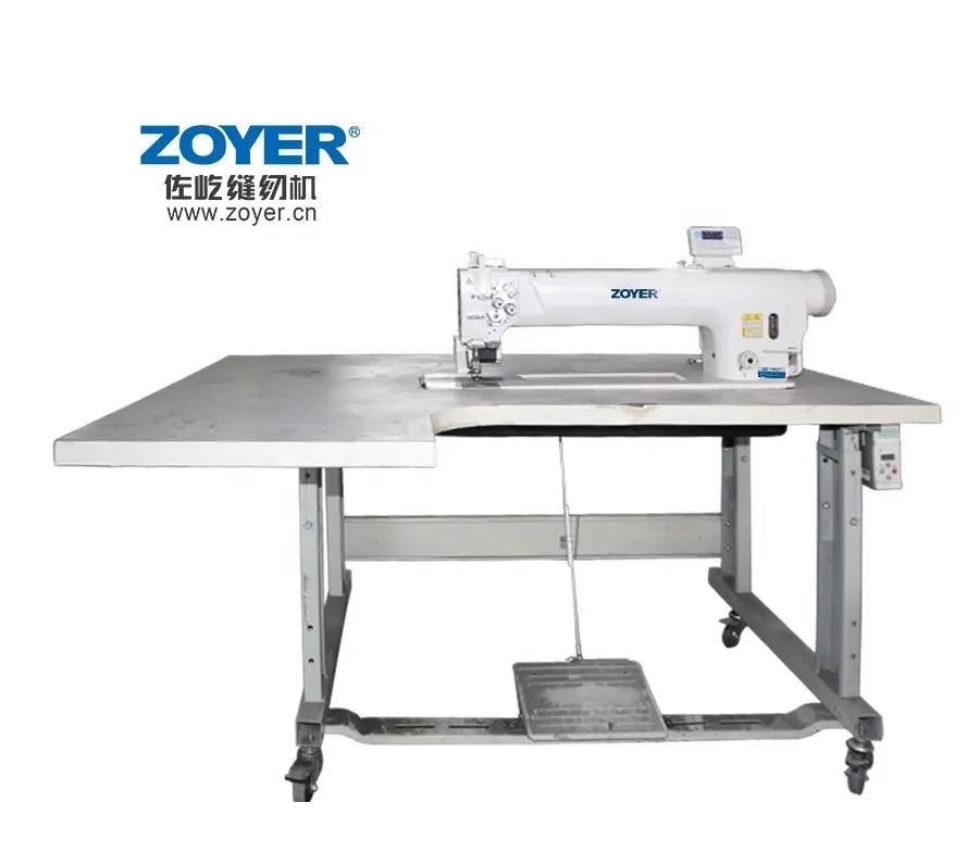 ZY8422-D4-L65 zoyer-máquina de coser de brazo largo, doble aguja, 65 cm, tamaño grande, costura de tela