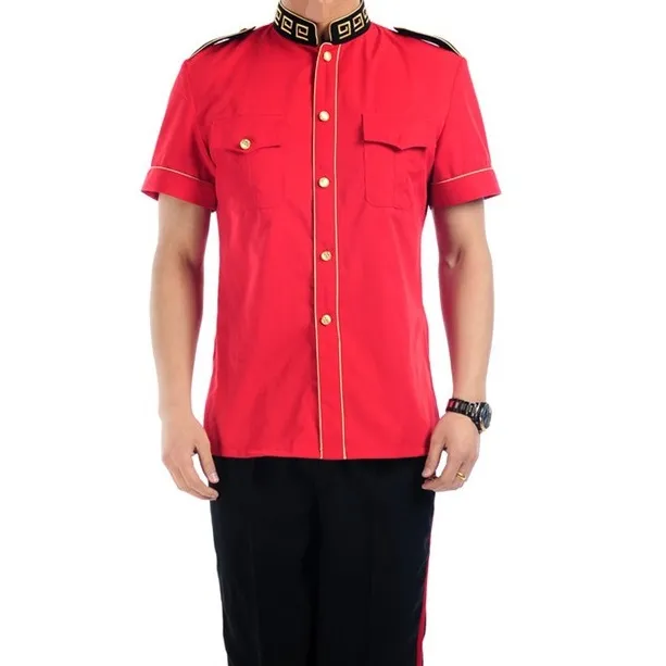 Asian hotel doorman diseño uniforme para hombre