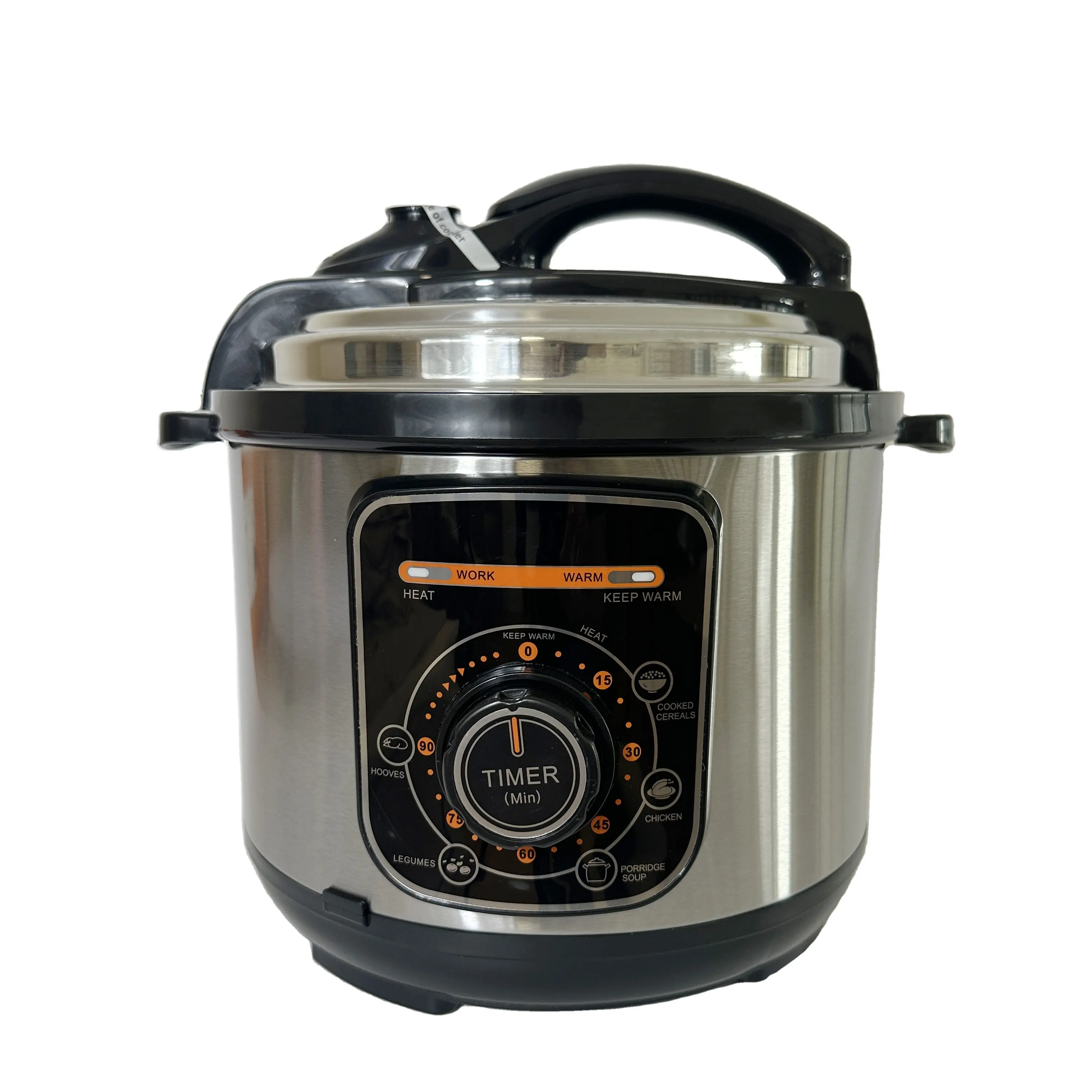 Multifunctional 14 in 1 Digital Display Non Stick Stainless Steel Electric Pressure Cooker 6L 1000W