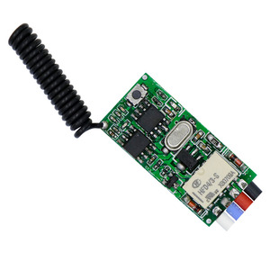 433MHz Mini relè Wireless telecomando ricevitore 100m gamma DC12V 24V codice di apprendimento RF trasmettitore per la domotica - Product Image 2