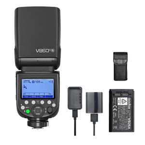 Godox V860III-N I-TTL高速同步1/8000s相机闪光灯Speedlite，具有10级可调光的2.4G GN60锂离子电池减速灯 - Product Image 1