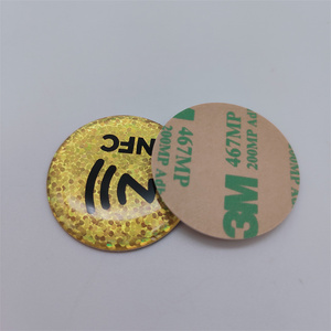 Formato personalizzato Double face epossidico portachiavi NFC 13.56mhz carta colla di cristallo caduta PVC Card per la codifica url QR Code Scan - Product Image 5