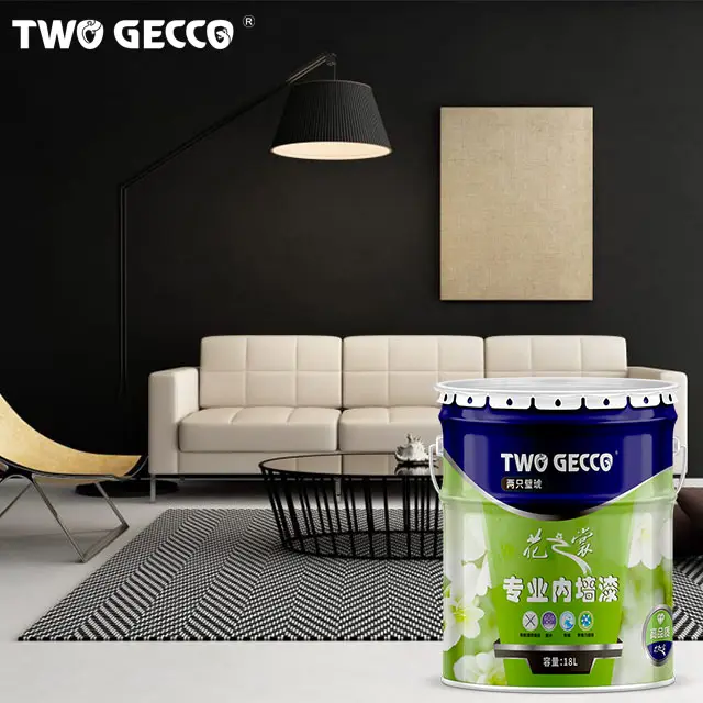 Two Gecco-pintura de pared, emulsión acrílica de seda negra neutra, para Interior